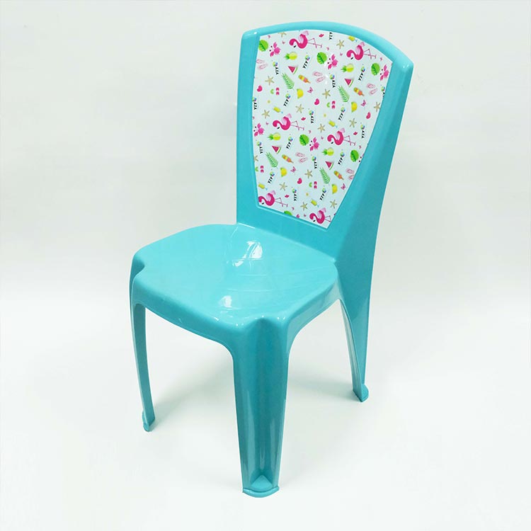 Moldeo por inyección de silla apilable de plástico en etiqueta de molde